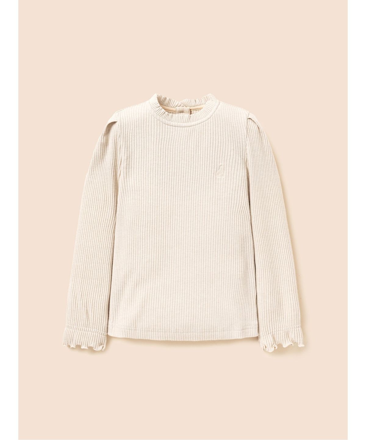 빈폴 키즈(BEANPOLE KIDS) [Essential] 펄골지 소재 여아 티셔츠  아이보리 (BI6841GE10)