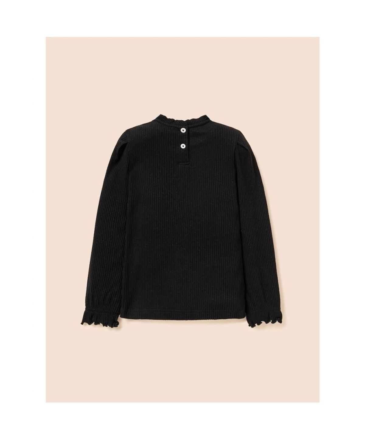 빈폴 키즈(BEANPOLE KIDS) [Essential] 펄골지 소재 여아 티셔츠  블랙 (BI6841GE15)