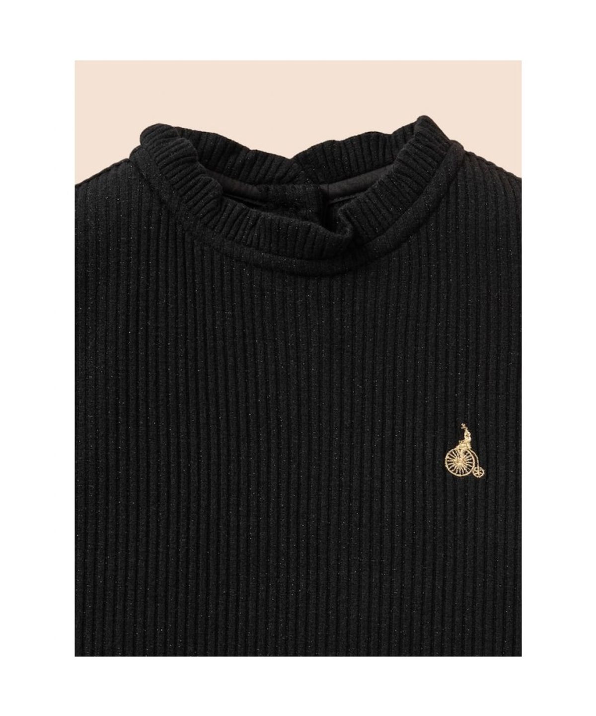 빈폴 키즈(BEANPOLE KIDS) [Essential] 펄골지 소재 여아 티셔츠  블랙 (BI6841GE15)