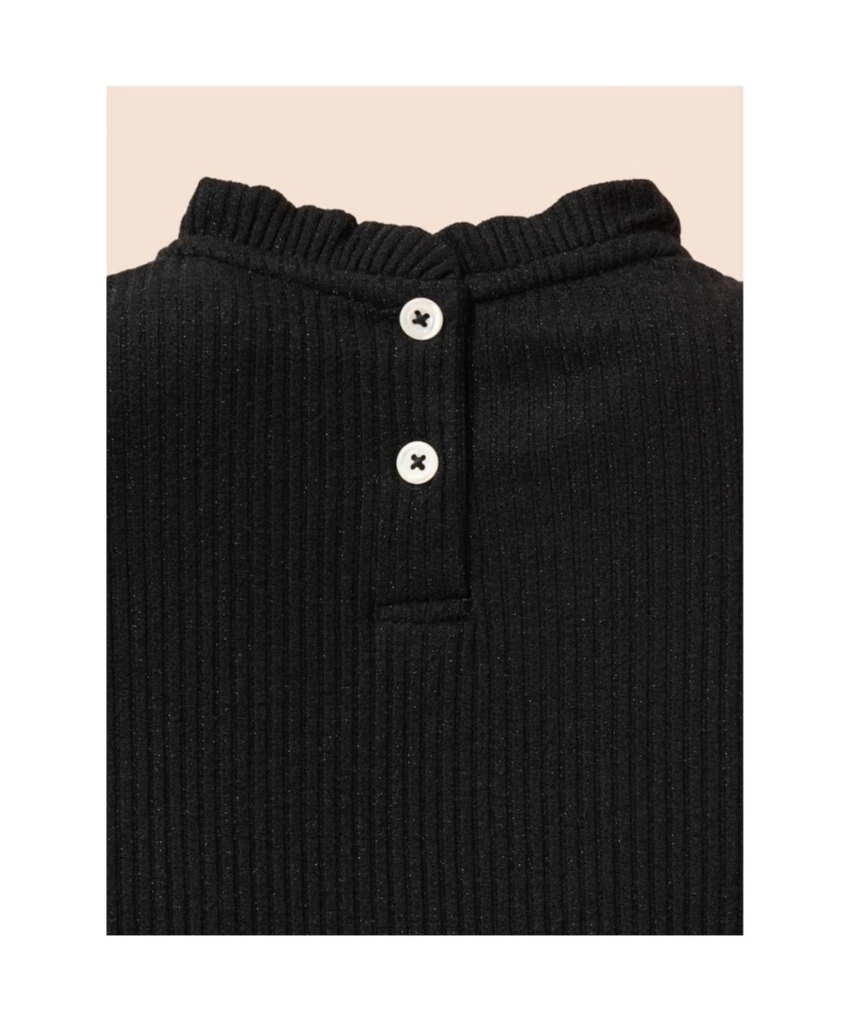 빈폴 키즈(BEANPOLE KIDS) [Essential] 펄골지 소재 여아 티셔츠  블랙 (BI6841GE15)