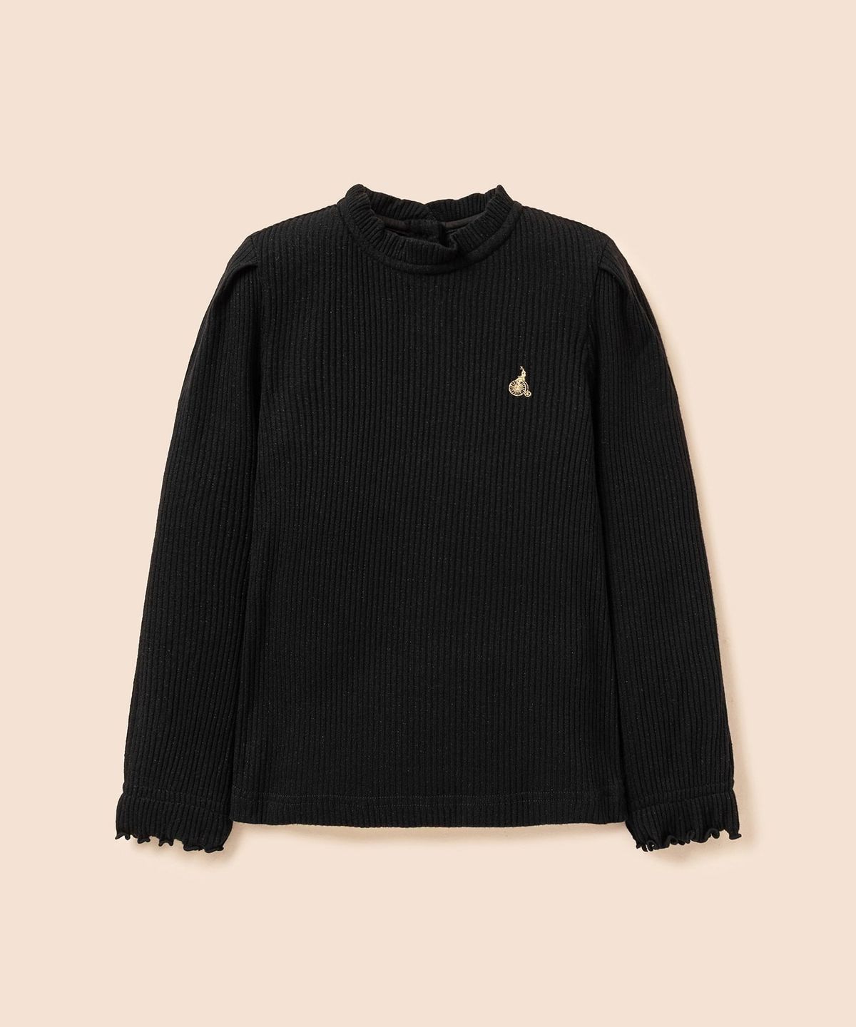 빈폴 키즈(BEANPOLE KIDS) [Essential] 펄골지 소재 여아 티셔츠  블랙 (BI6841GE15)