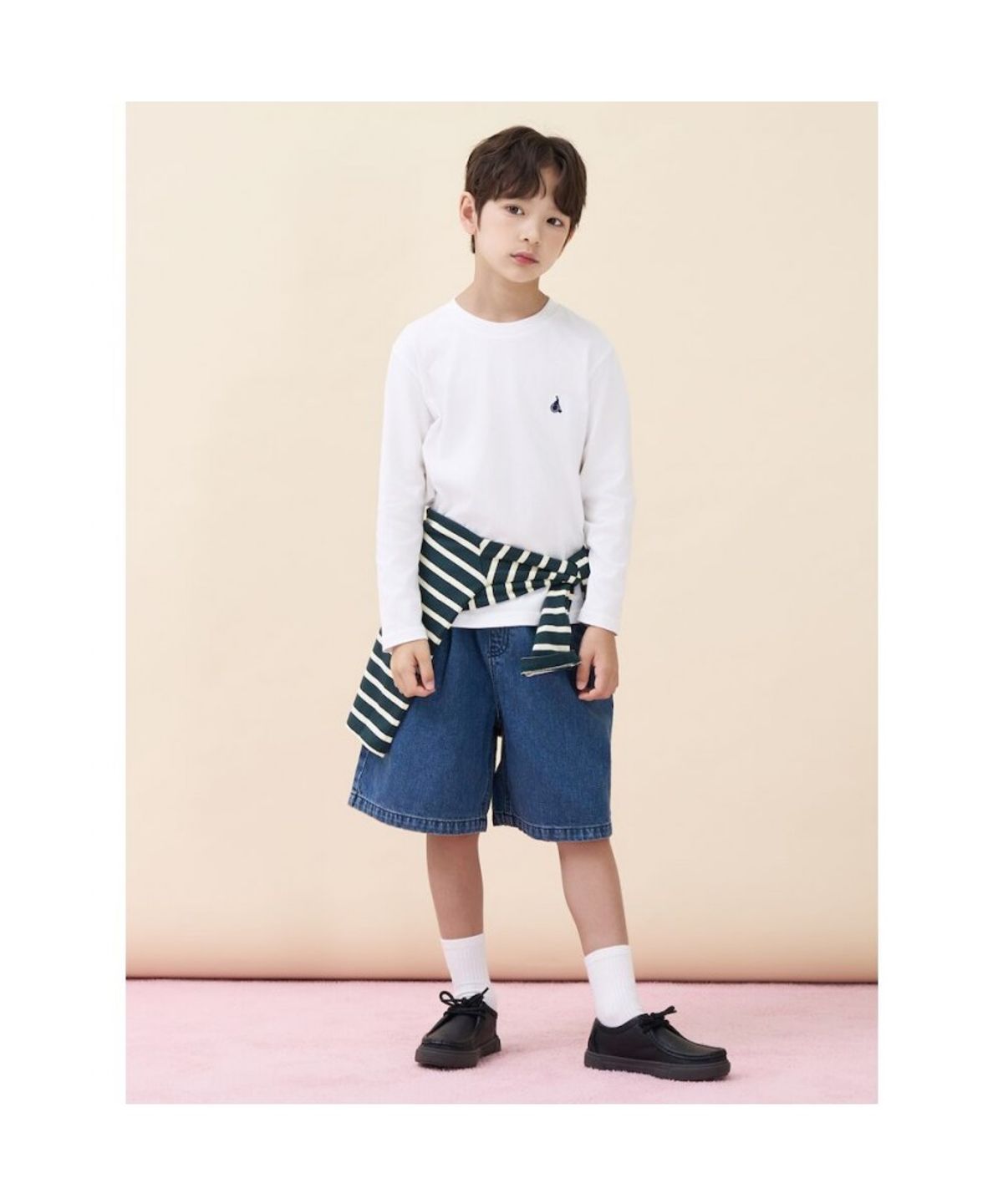 빈폴 키즈(BEANPOLE KIDS) [Essential] 수피마 긴소매 티셔츠  화이트 (BI6841UE21)