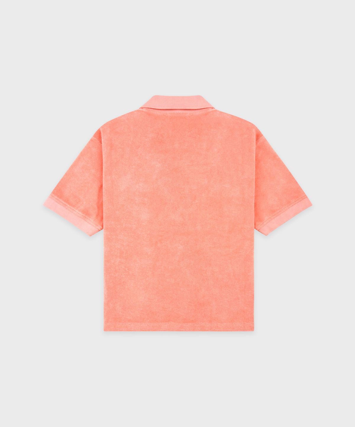스포티앤리치(SPORTY&RICH) 시그니처 로고 테리 폴로 - 플라밍고 R263AW2003