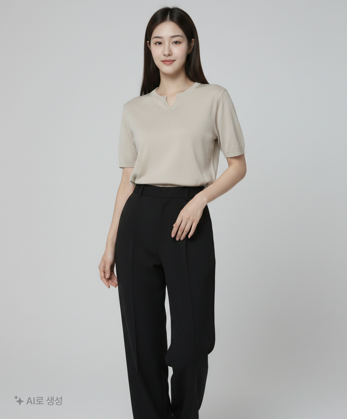 에이치커넥트(HCONNECT) 남성 슬릿넥 숏 슬리브 스웨터(30270-040-407-36) L