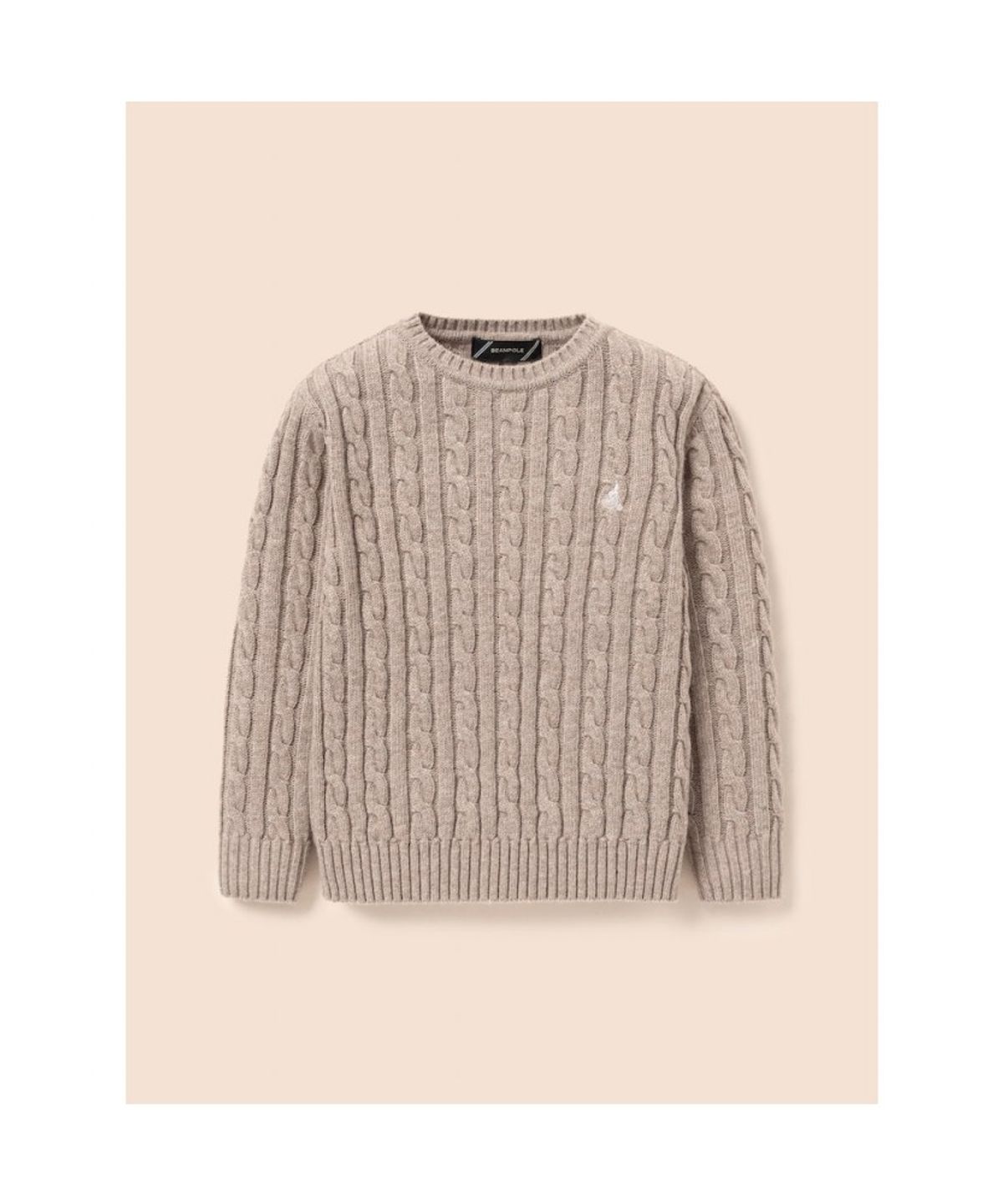 빈폴 키즈(BEANPOLE KIDS) [Essential] 울혼방 케이블 풀오버 니트  베이지 (BI6851UE1A)