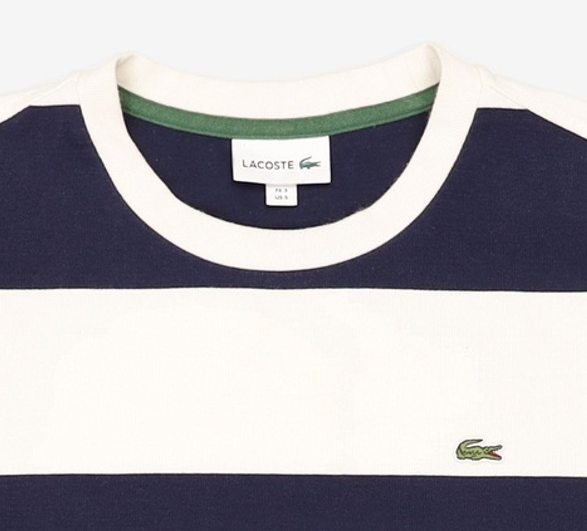 라코스테(LACOSTE) 남성 볼드 스트라이프 반팔 티셔츠 TH443E-52GM 166 95