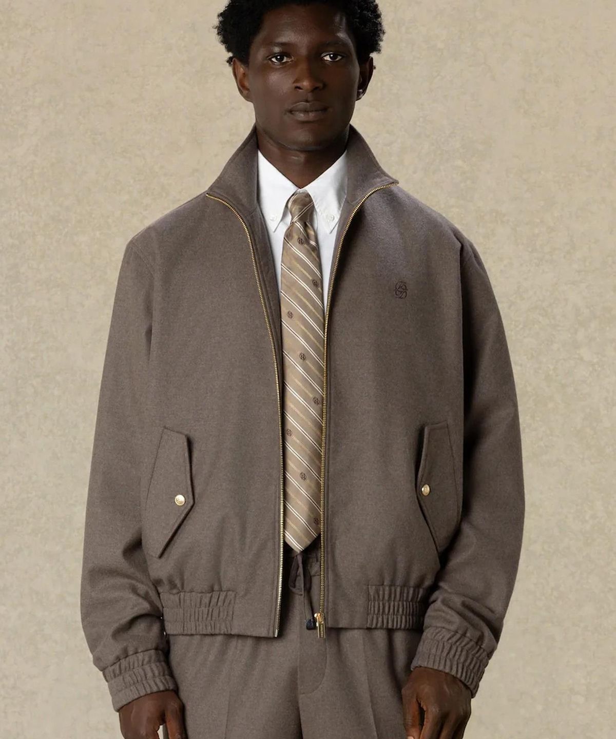 드롤드무슈(DROLE DE MONSIEUR) Embroidered Flannel Track Jacket D0JAA26102BRL