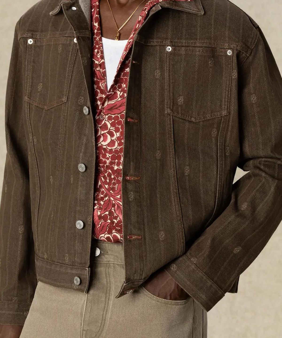 드롤드무슈(DROLE DE MONSIEUR) Monogram Denim Jacket D0JMA26100BRX