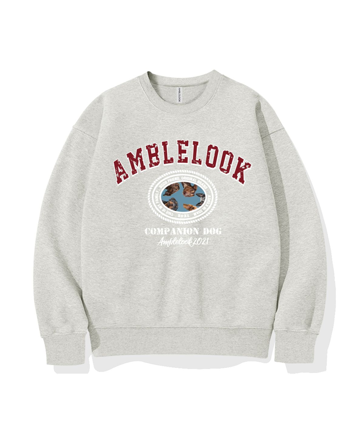 엠블룩(AMBLELOOK) 레귤러 스웨트셔츠 COMPANION DOG (3color)