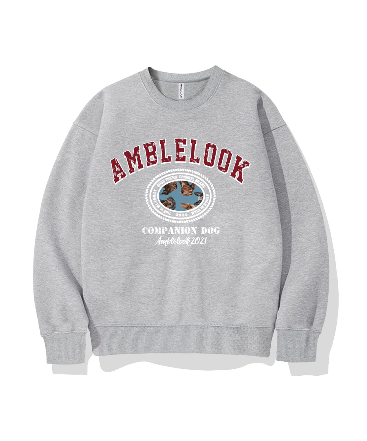 엠블룩(AMBLELOOK) 레귤러 스웨트셔츠 COMPANION DOG (3color)