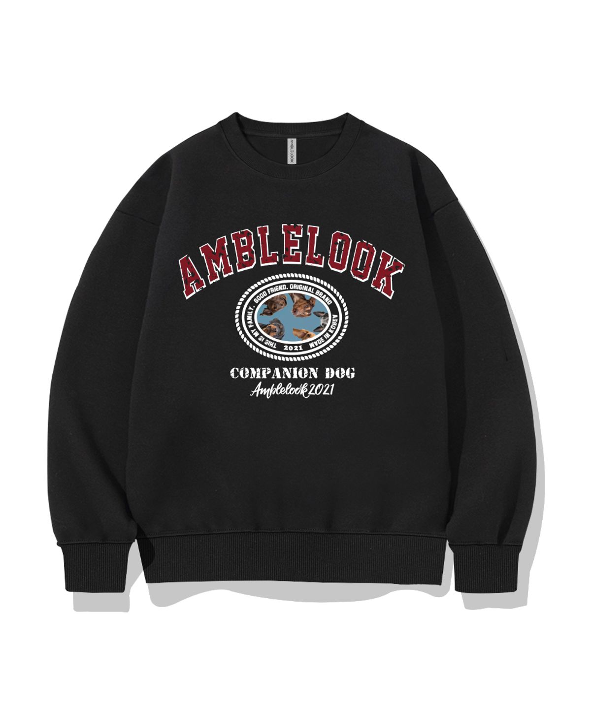 엠블룩(AMBLELOOK) 레귤러 스웨트셔츠 COMPANION DOG (3color)