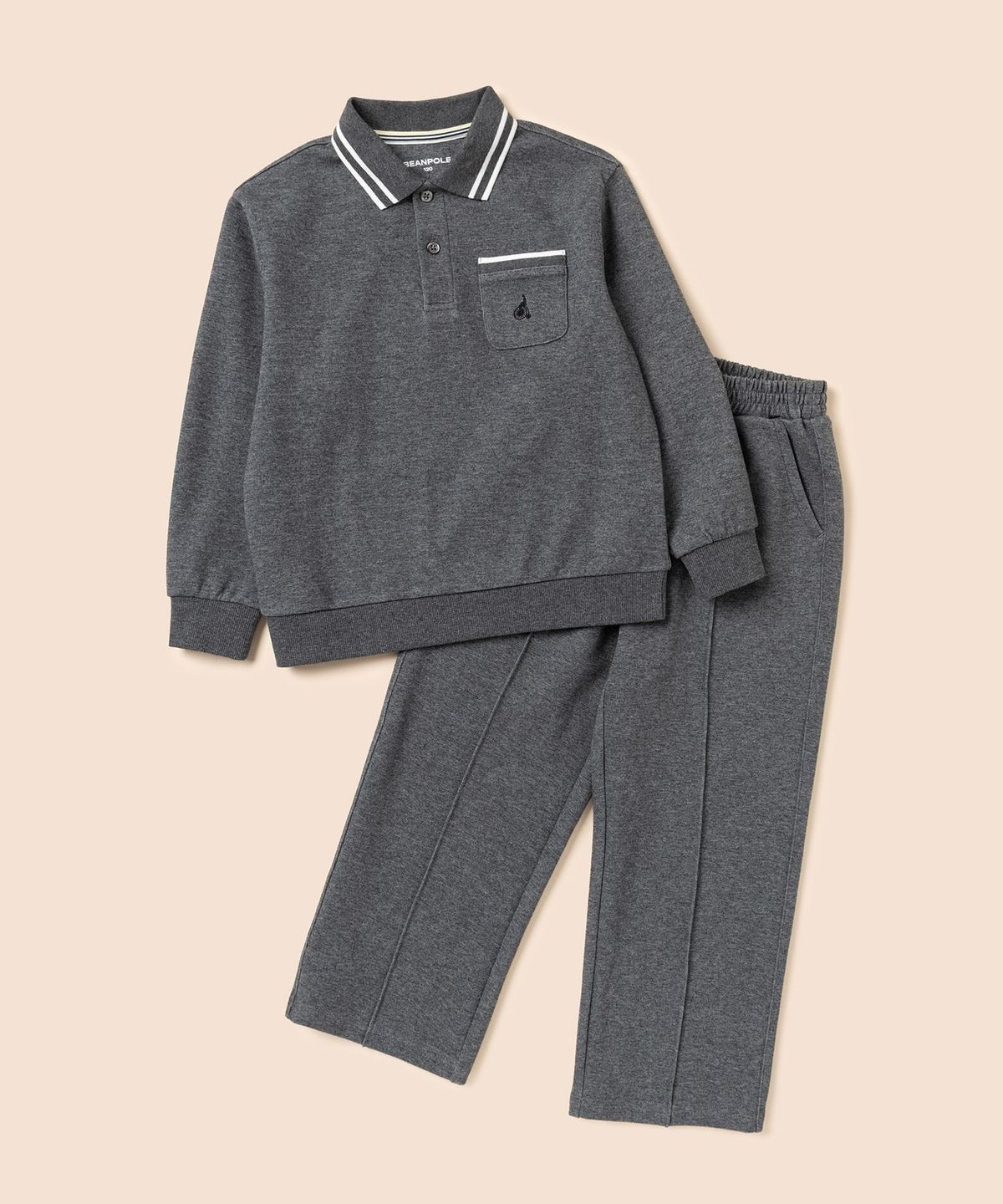 빈폴 키즈(BEANPOLE KIDS) 클래식 티칼라 스웻세트  애쉬 (BI6841U034)