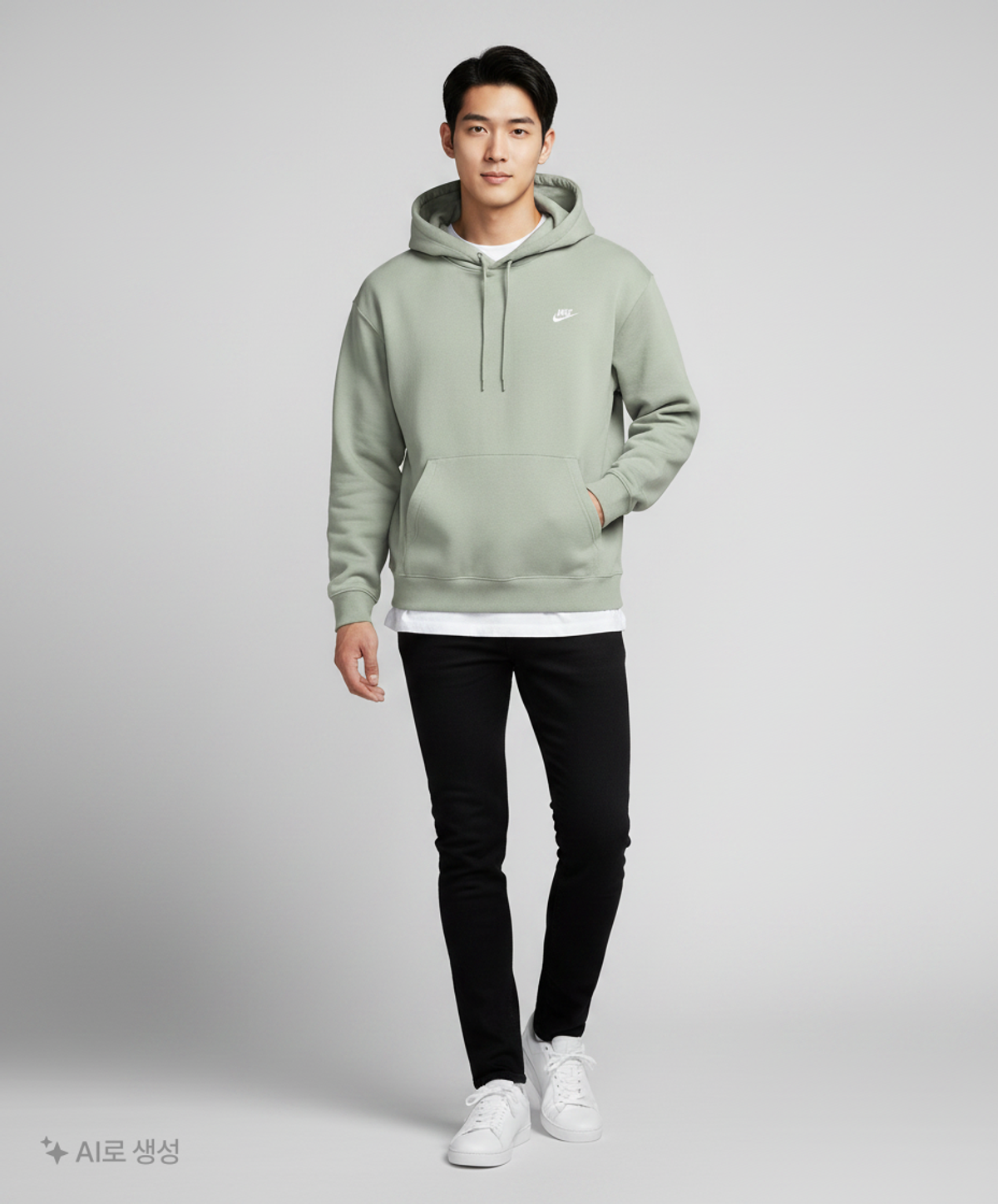 나이키(NIKE) 클럽 플리스 오버사이즈 프렌치 테리 풀오버 후디 M - 제이드 호라이즌:화이트 / HJ1817-370 XL