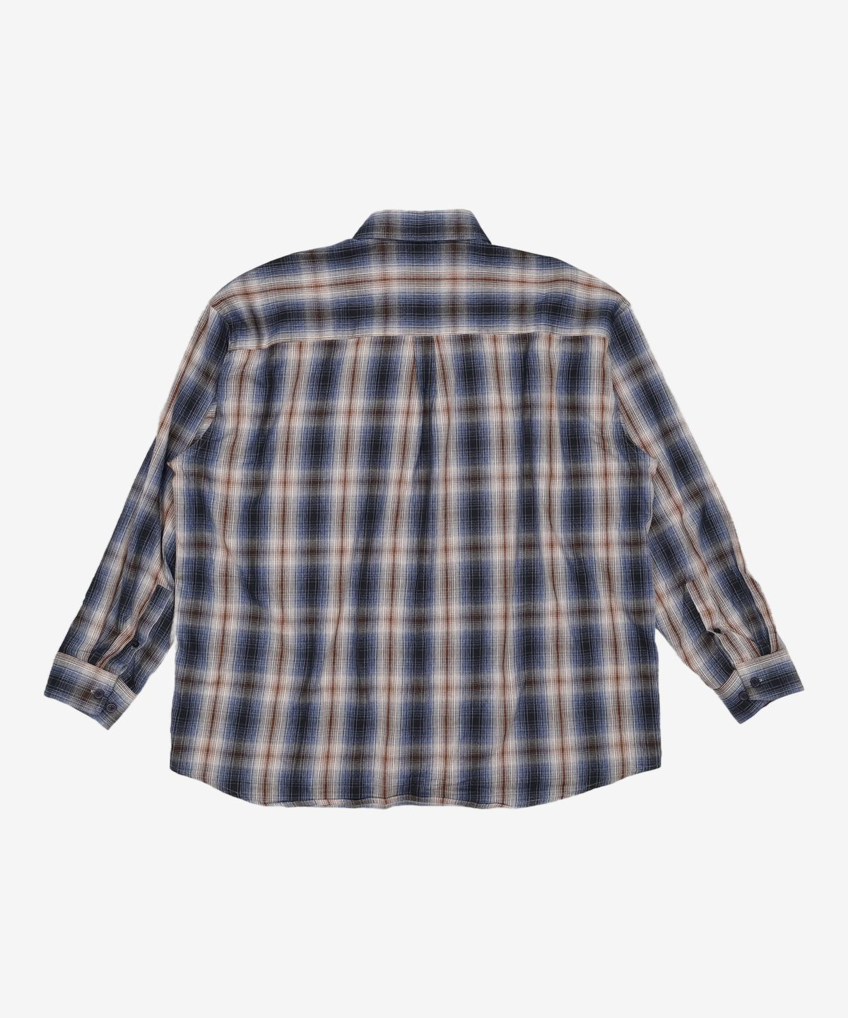 티엔지티(TNGT) Oversize Ombre Check Shirt (Blue) TNSH5E104B2 110