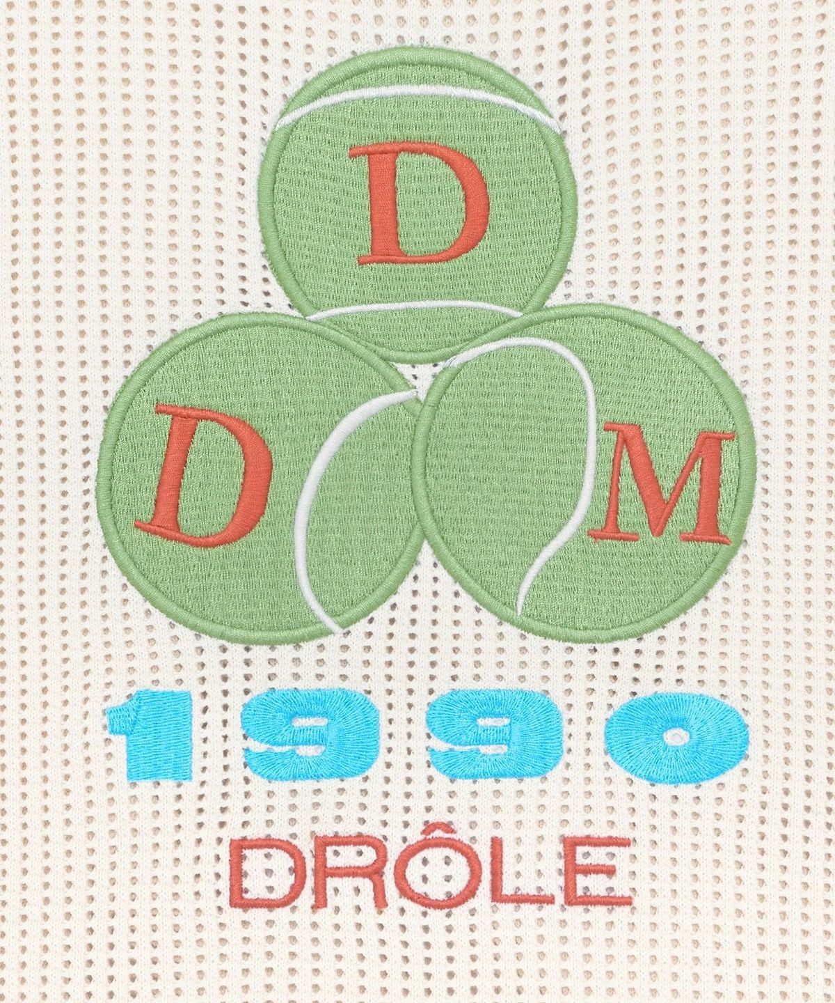 드롤드무슈(DROLE DE MONSIEUR) Drole 1990 Openwork Knit T-shirt D0WAA26103WHM