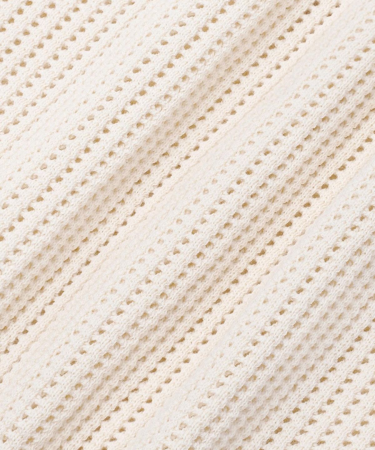 드롤드무슈(DROLE DE MONSIEUR) Drole 1990 Openwork Knit T-shirt D0WAA26103WHM