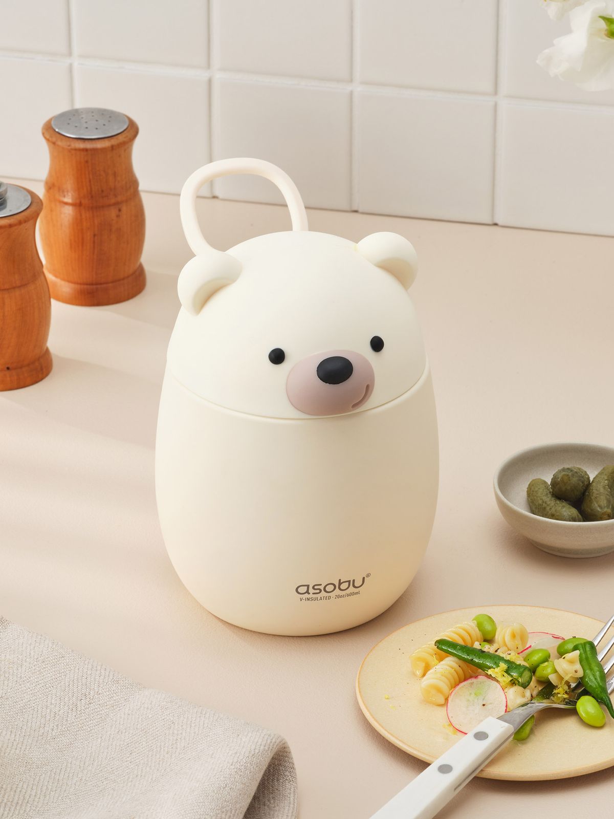 아소부(ASOBU) 진공스텐 보온보냉 베스티 캐릭터 푸드 컨테이너 600ml