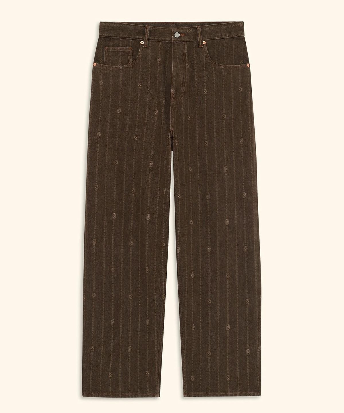 드롤드무슈(DROLE DE MONSIEUR) Monogram Baggy Jeans D0PDA26100BRX