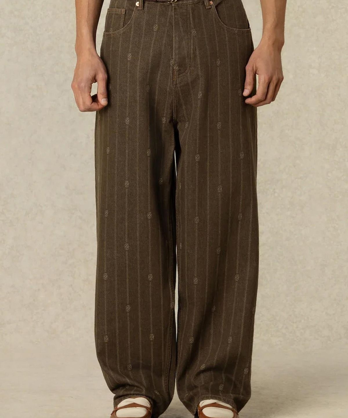 드롤드무슈(DROLE DE MONSIEUR) Monogram Baggy Jeans D0PDA26100BRX