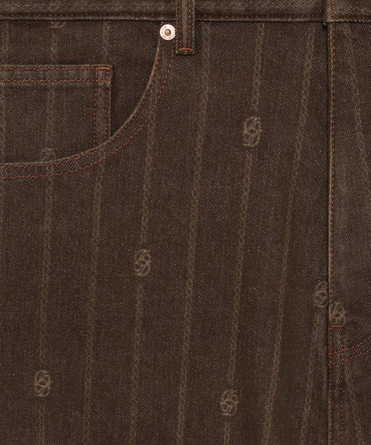 드롤드무슈(DROLE DE MONSIEUR) Monogram Baggy Jeans D0PDA26100BRX
