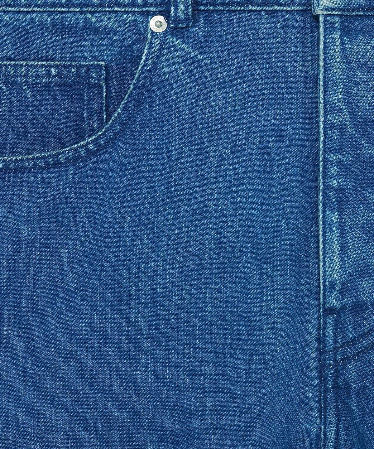 드롤드무슈(DROLE DE MONSIEUR) Straight Blue Cotton Jeans D0PDA26102BUX