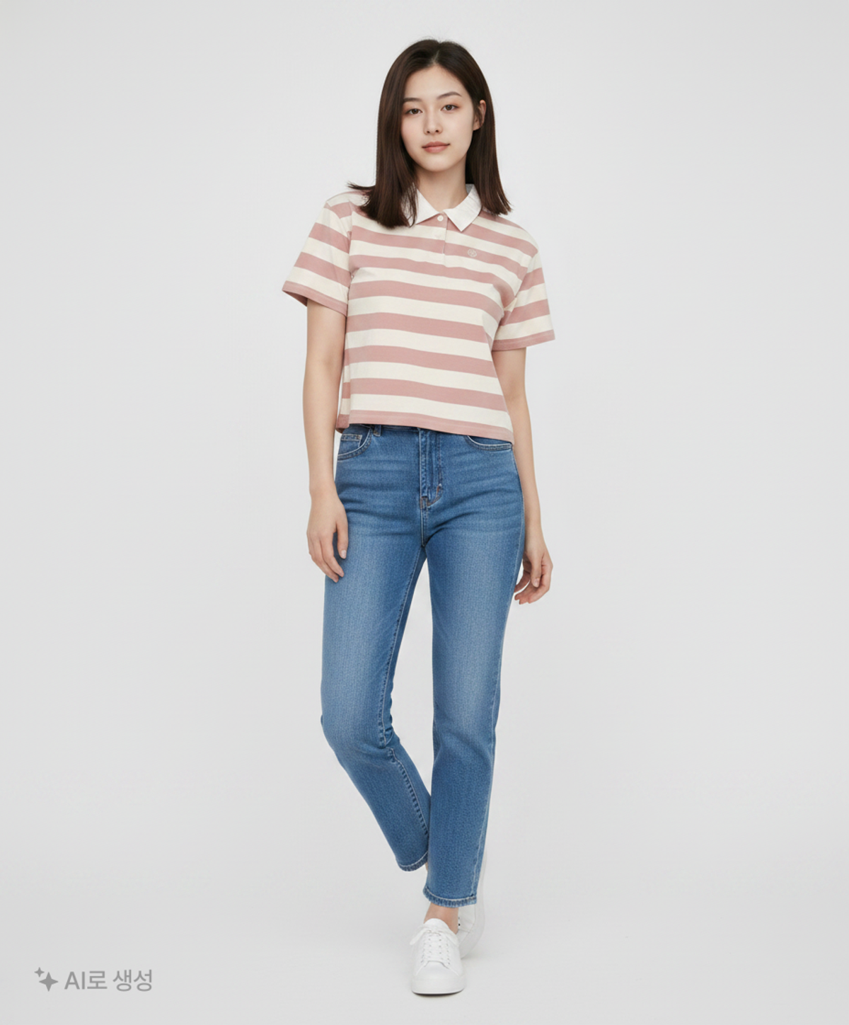 폴햄(POLHAM) 여성) 20수 코튼 럭비 카라 반팔티_PHE2TT2930PK S