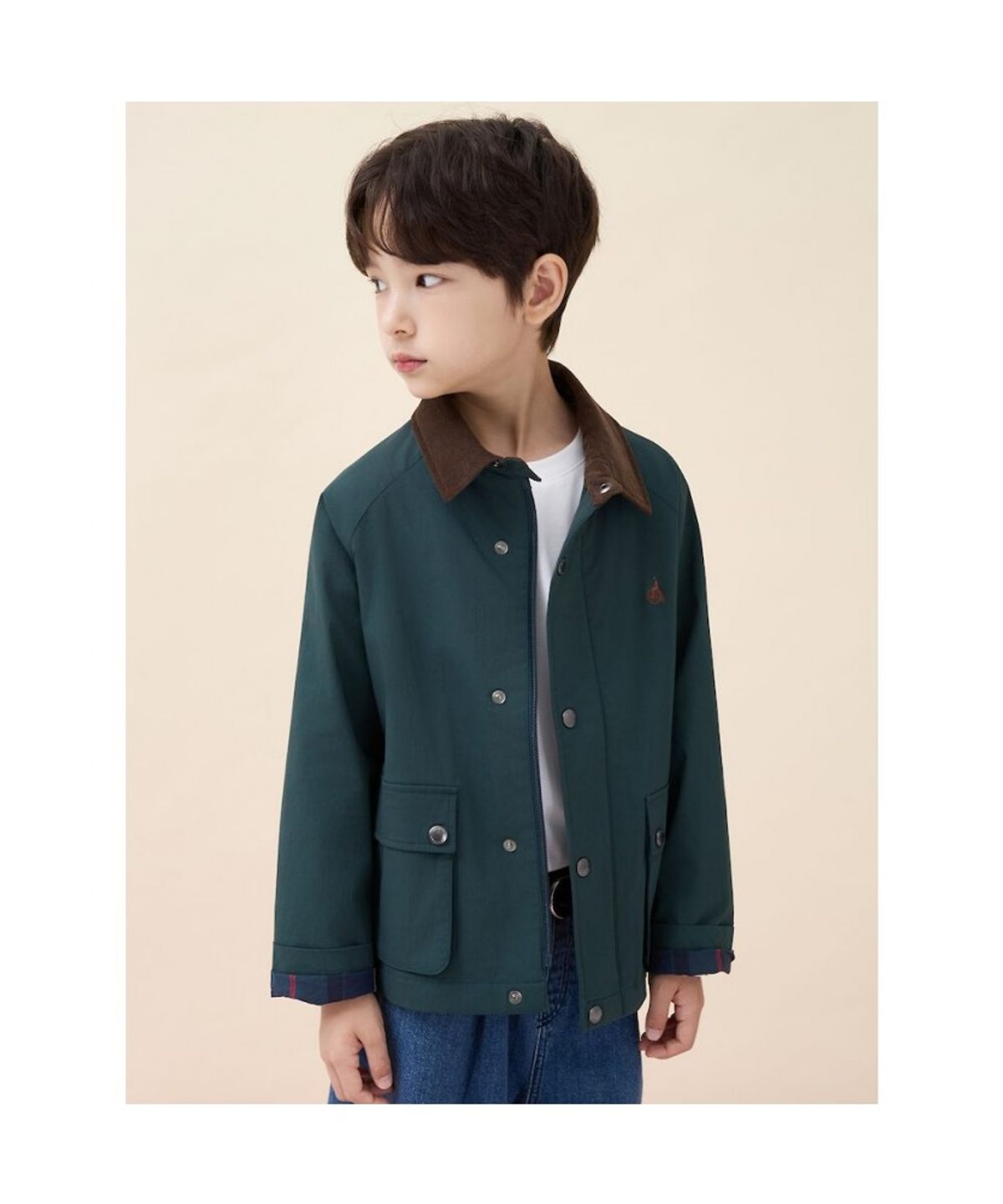 빈폴 키즈(BEANPOLE KIDS) [Essential] 헌팅 안감 재킷  그린 (BI6839UE1M)