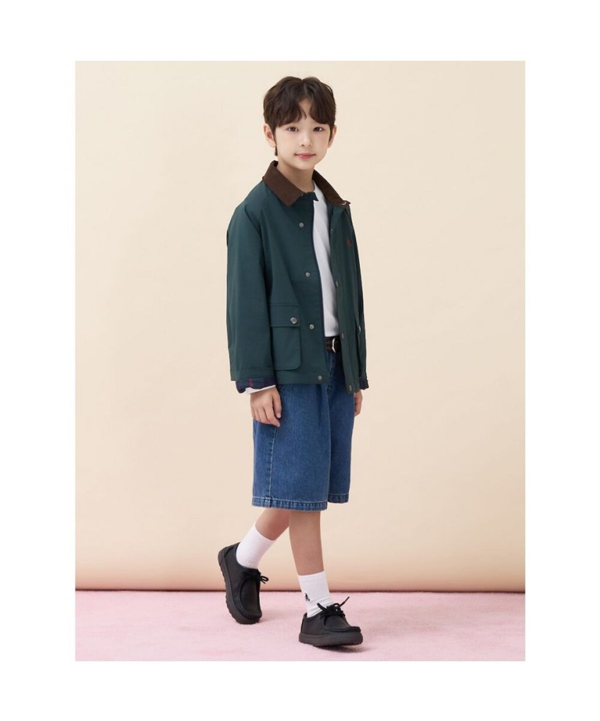 빈폴 키즈(BEANPOLE KIDS) [Essential] 헌팅 안감 재킷  그린 (BI6839UE1M)