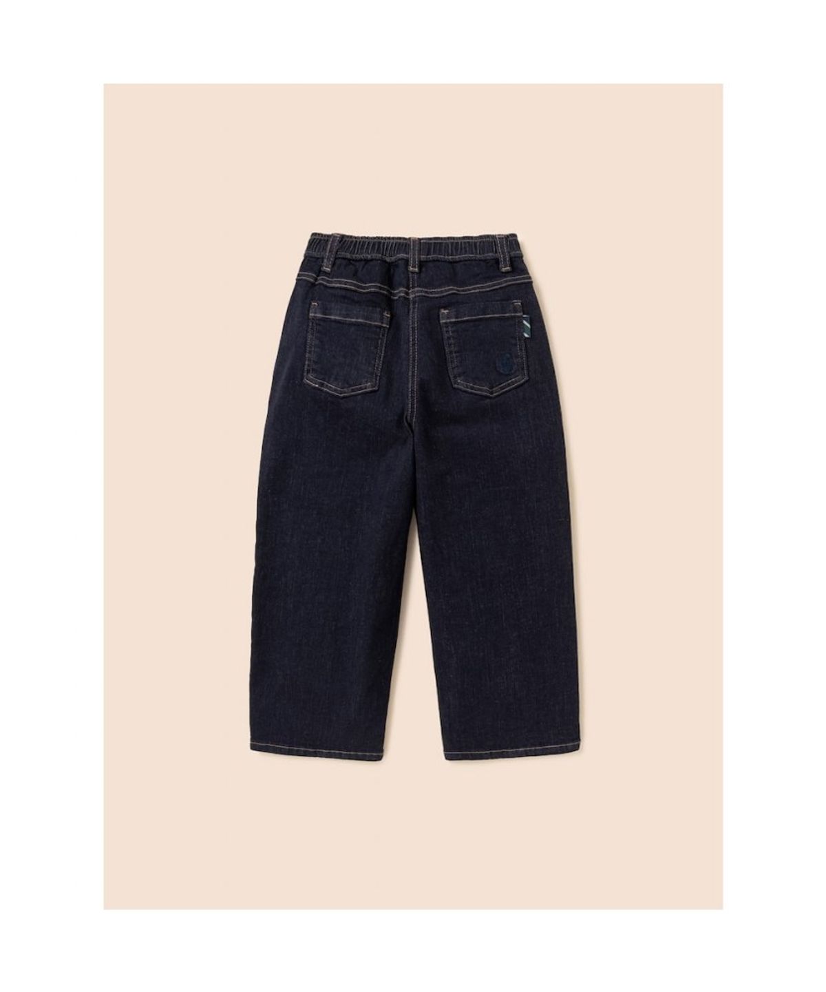 빈폴 키즈(BEANPOLE KIDS) [Essential] 여아 세미 와이드 데님 팬츠  네이비 (BI6821GE1R)