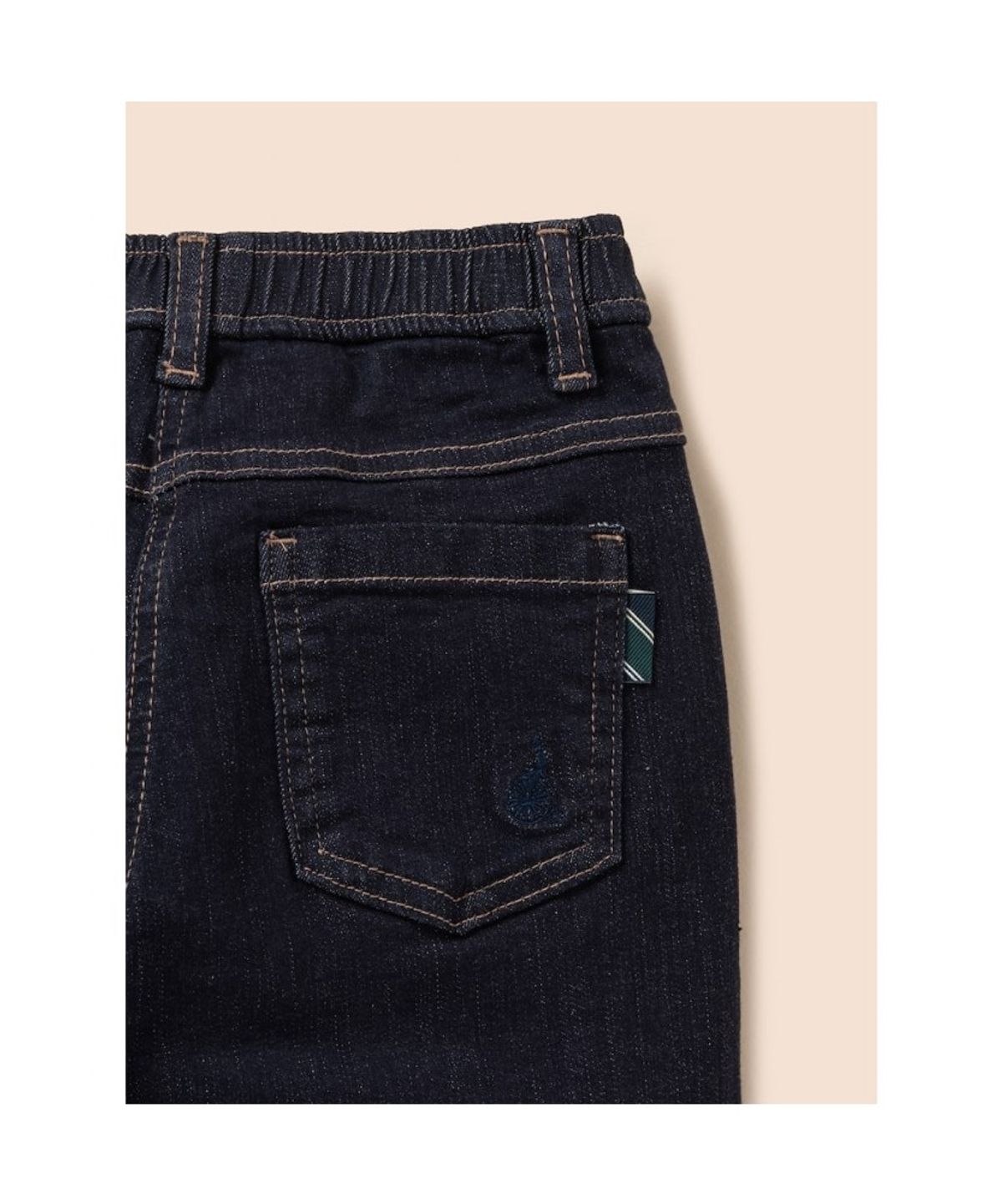 빈폴 키즈(BEANPOLE KIDS) [Essential] 여아 세미 와이드 데님 팬츠  네이비 (BI6821GE1R)