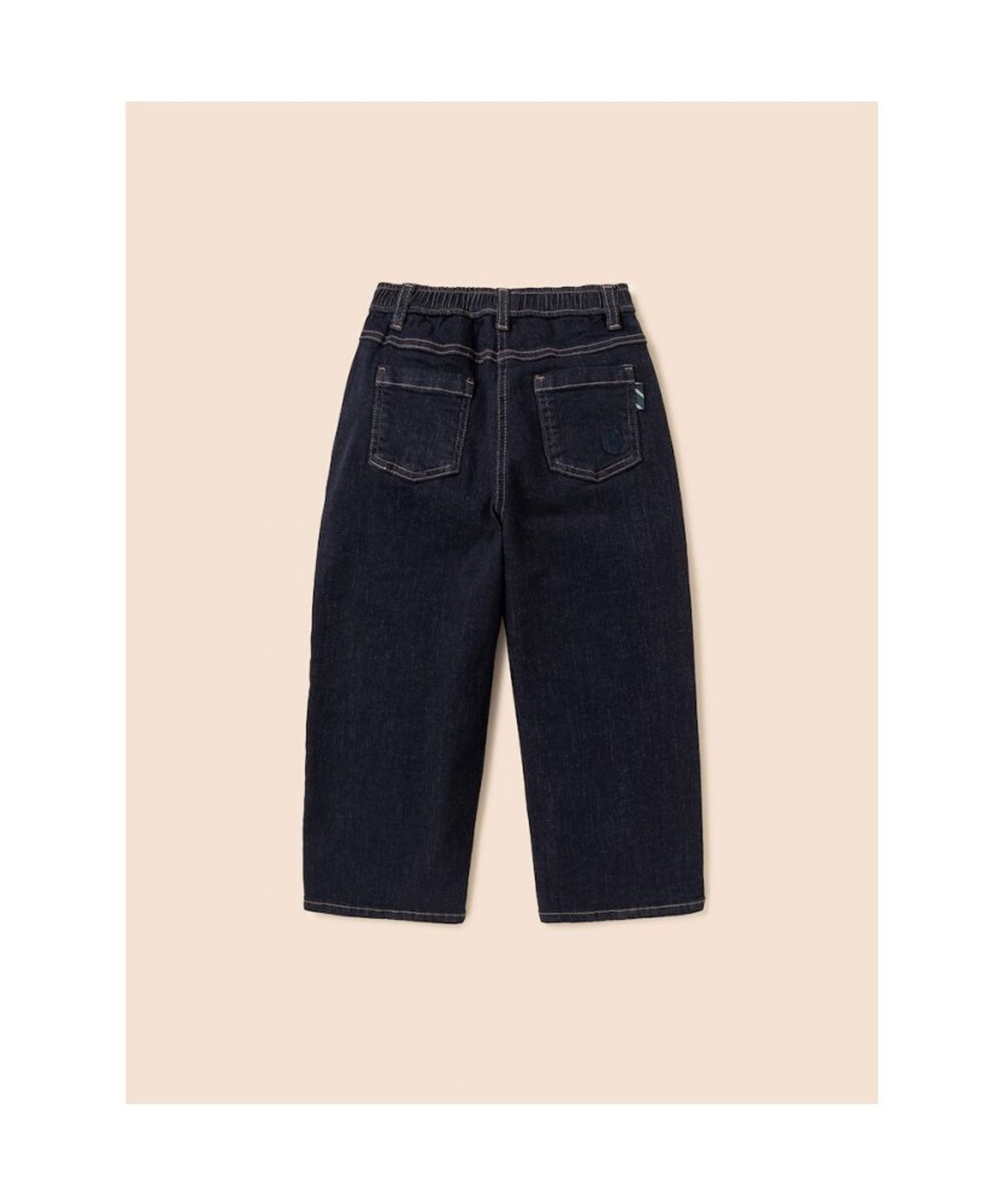 빈폴 키즈(BEANPOLE KIDS) [Essential] 여아 세미 와이드 데님 팬츠  네이비 (BI6821GE1R)