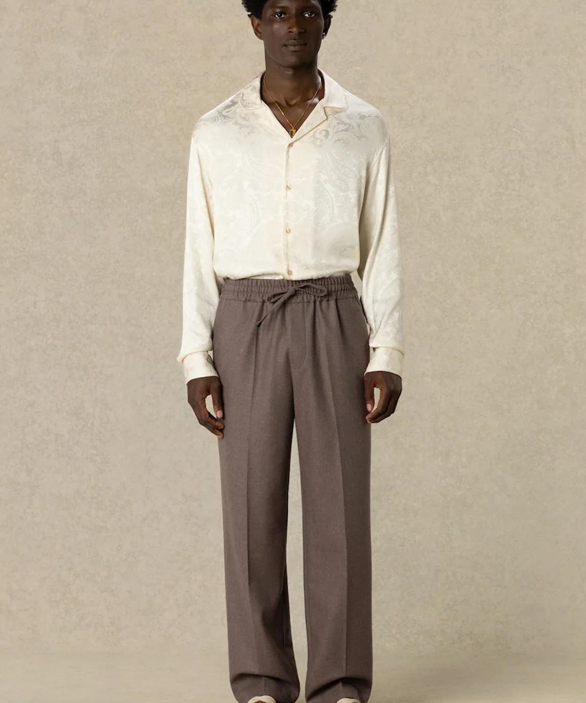 드롤드무슈(DROLE DE MONSIEUR) Elastic Waist Flannel Pants D0PAA26105BRL