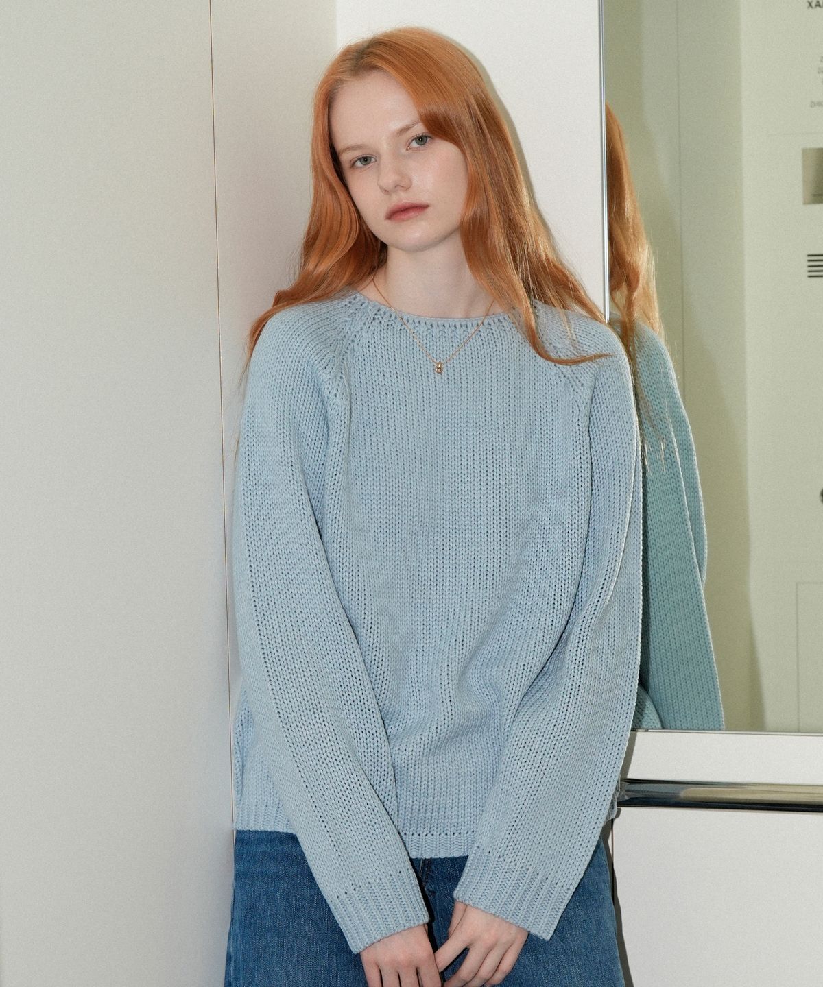 블레티(VLETI) Boat Neck Basic Knit (Sora)