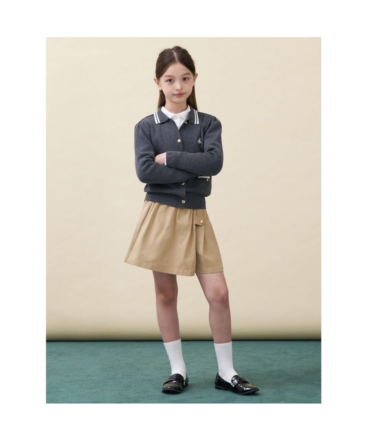 빈폴 키즈(BEANPOLE KIDS) [Essential] 클래식 치노 치마 바지  베이지 (BI6827GE1A)