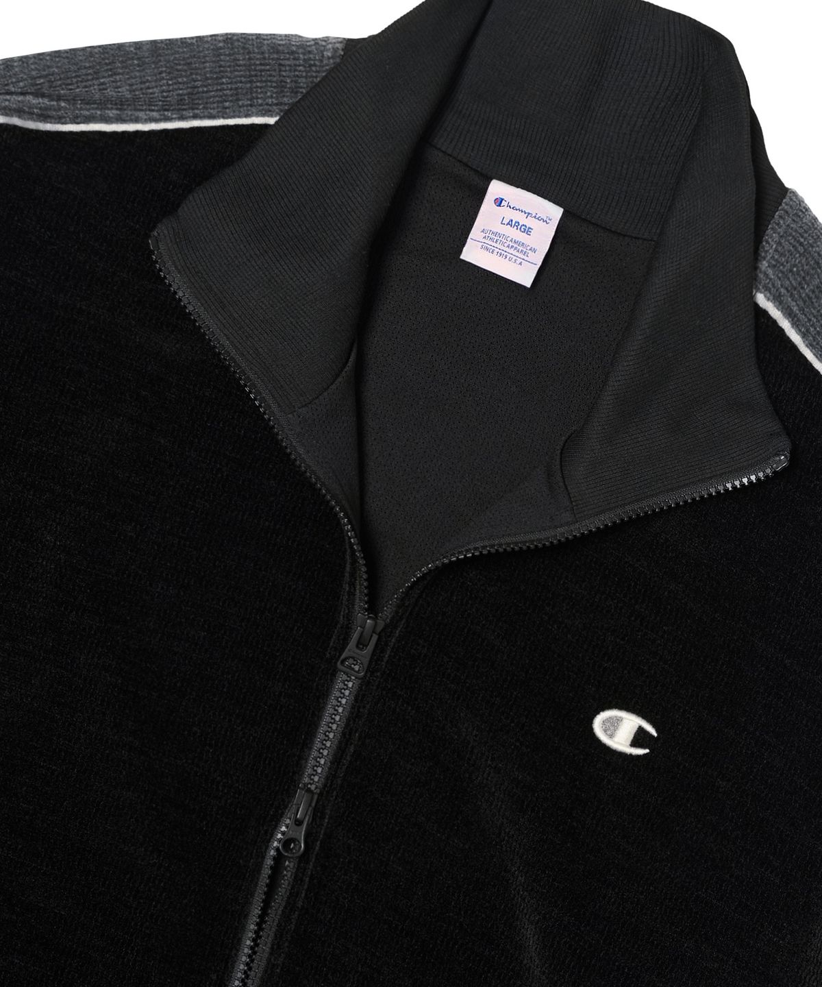 챔피온(CHAMPION) 벨루어 트랙 재킷 Black