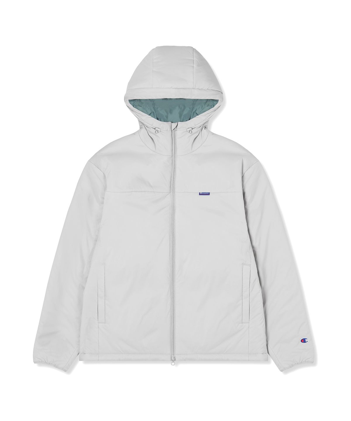 챔피온(CHAMPION) 립스탑 후디드 인슐레이션 재킷 Light Grey