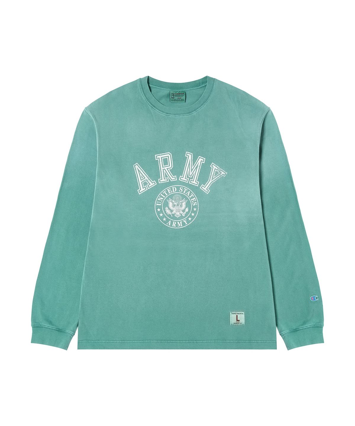 챔피온(CHAMPION) 헤리티지 ARMY 롱슬리브 티셔츠 Green