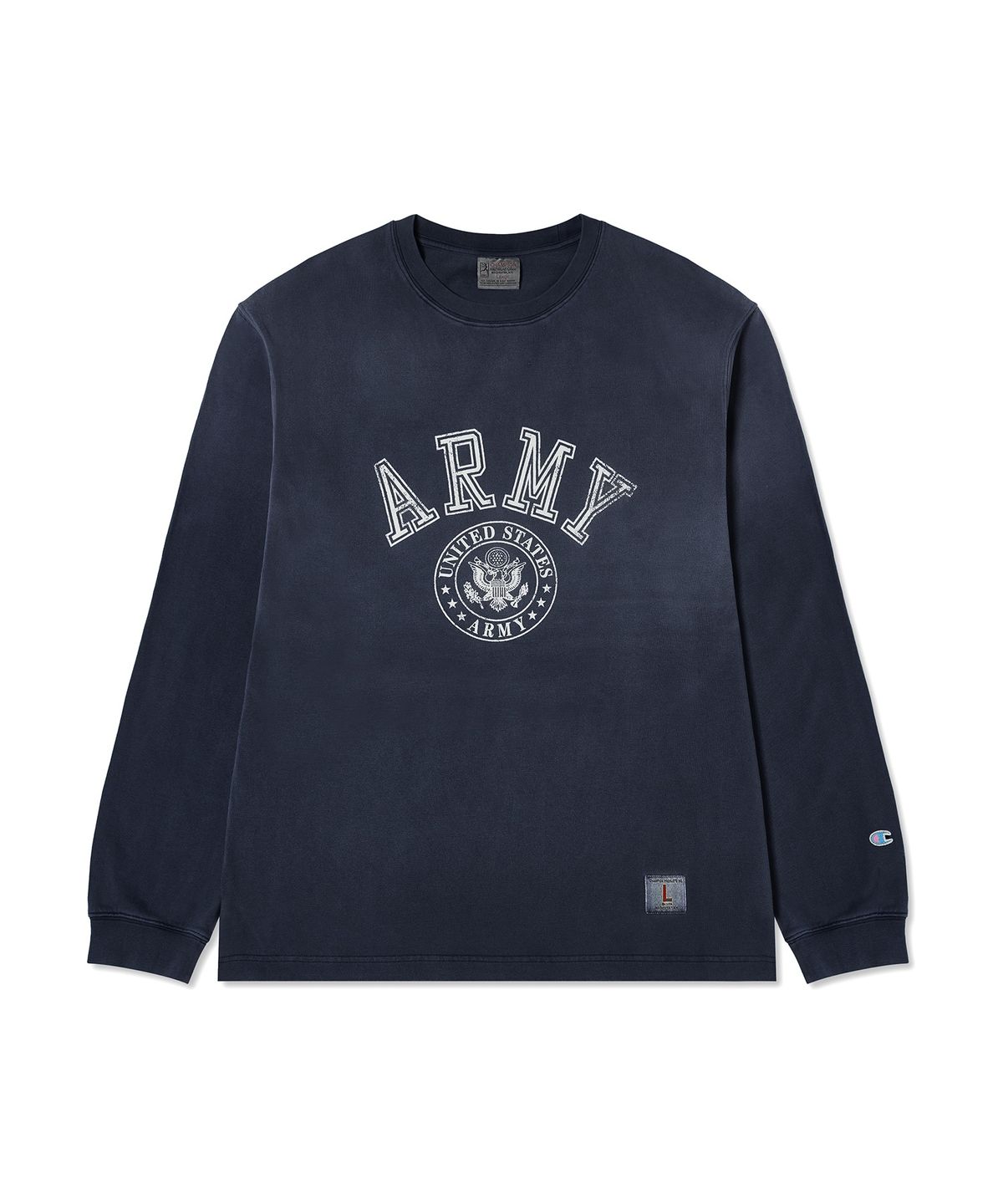 챔피온(CHAMPION) 헤리티지 ARMY 롱슬리브 티셔츠 Dark Grey