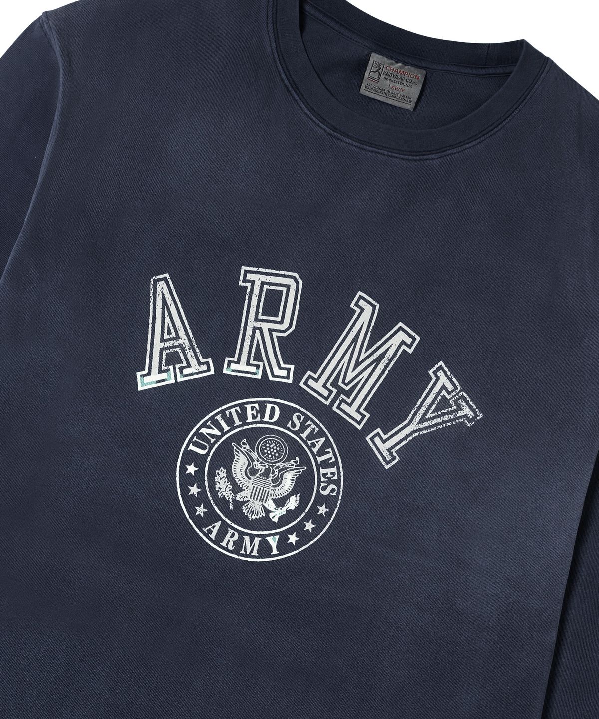 챔피온(CHAMPION) 헤리티지 ARMY 롱슬리브 티셔츠 Dark Grey