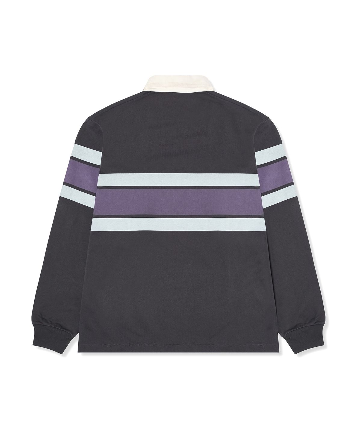 챔피온(CHAMPION) 헤리티지 스트라이프 럭비 셔츠 Charcoal
