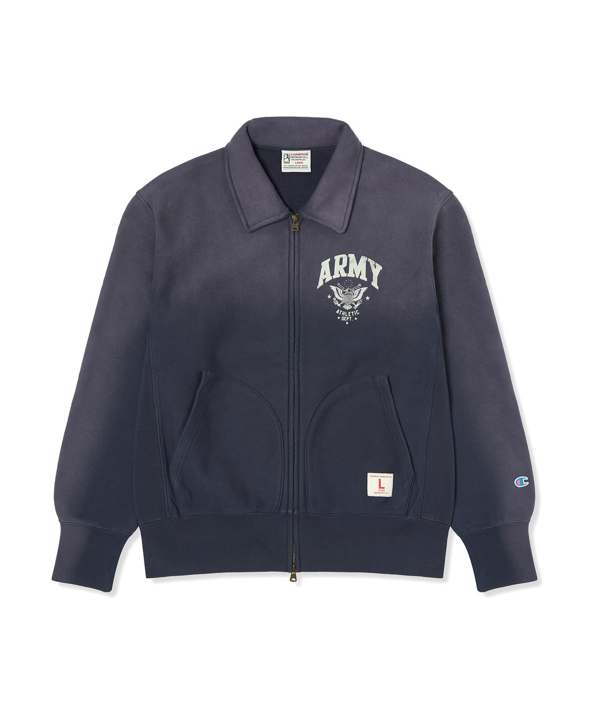 챔피온(CHAMPION) ARMY 스웨트 집업 가디건 Navy