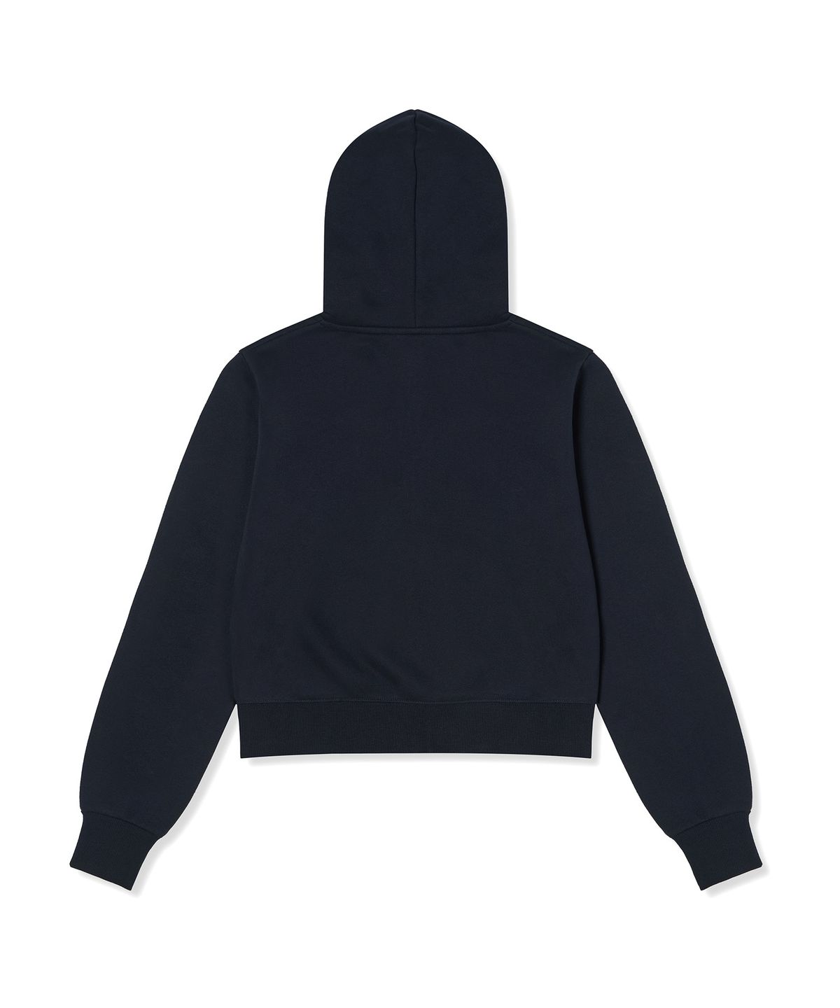 챔피온(CHAMPION) 여성 USA 로고 크롭 기모 후드 집업 Navy