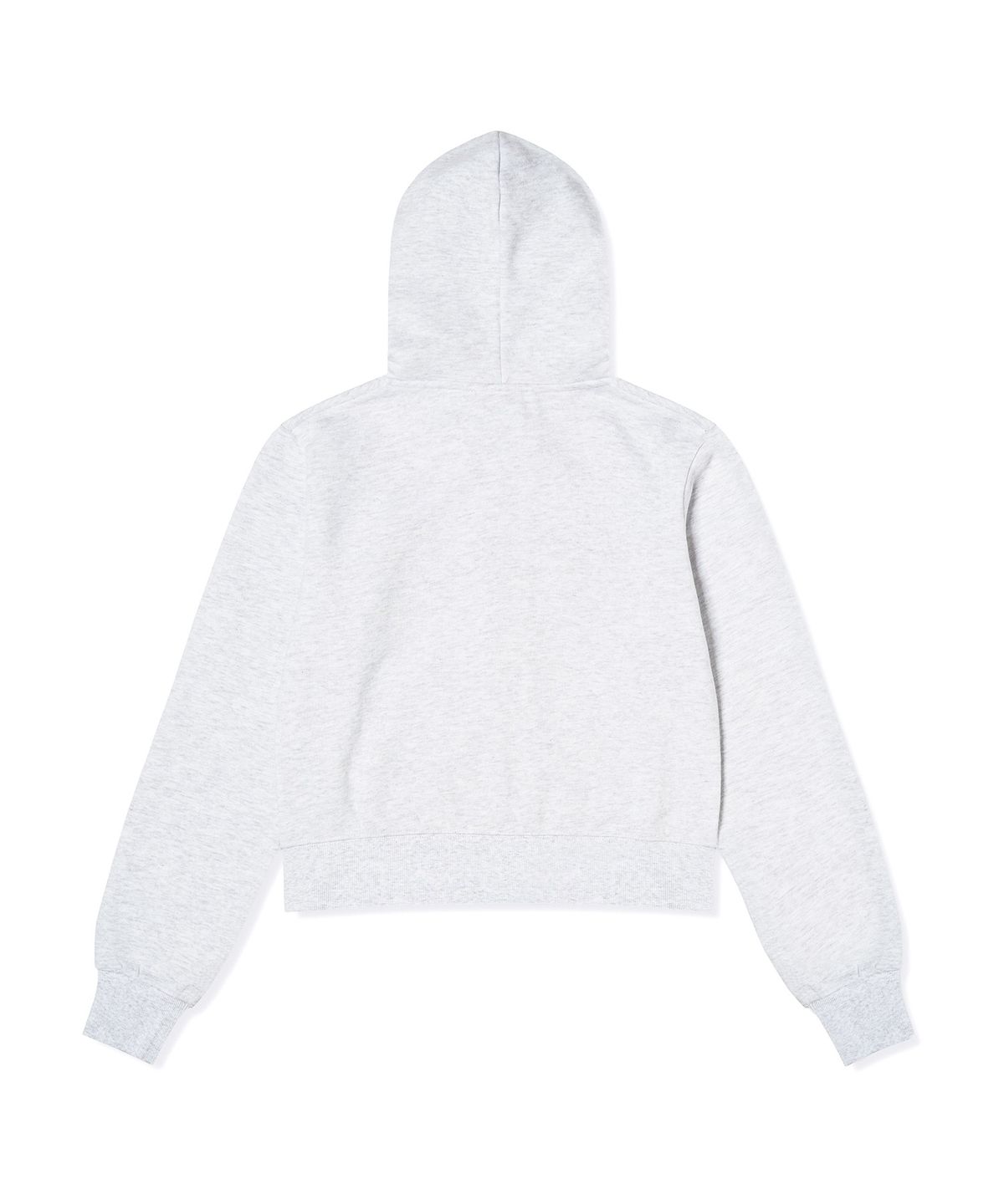 챔피온(CHAMPION) 여성 USA 로고 크롭 기모 후드 집업 Light Grey