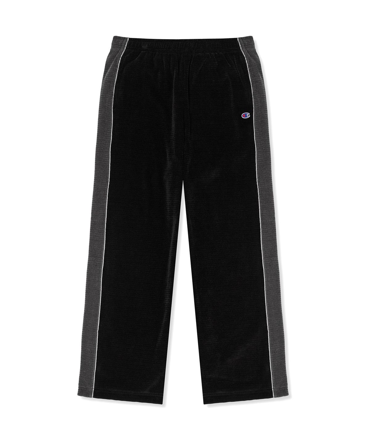 챔피온(CHAMPION) 벨루어 와이드 트랙 팬츠 Black
