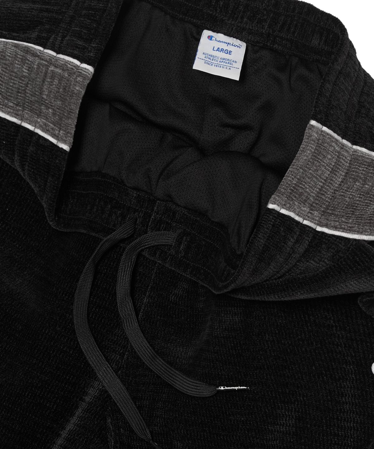 챔피온(CHAMPION) 벨루어 와이드 트랙 팬츠 Black