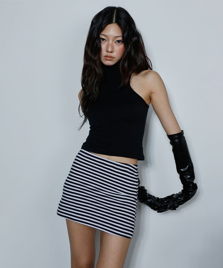 Stripe Mini Skirt