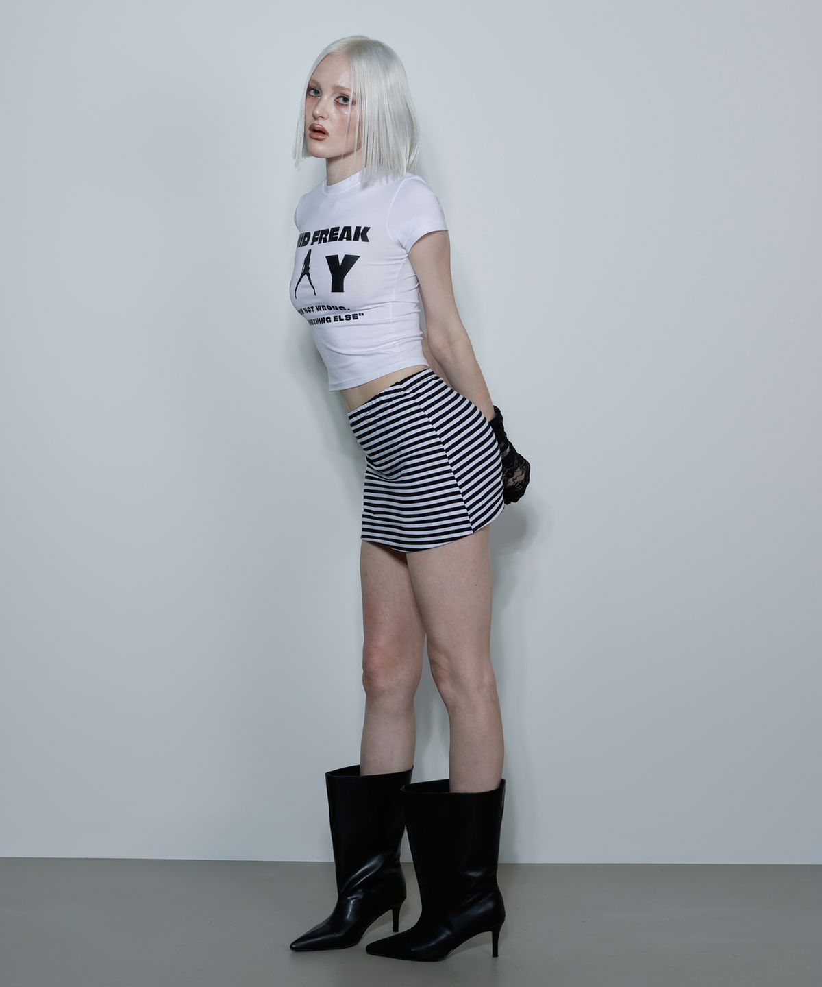 티미드프리크(TIMID FREAK) Stripe Mini Skirt