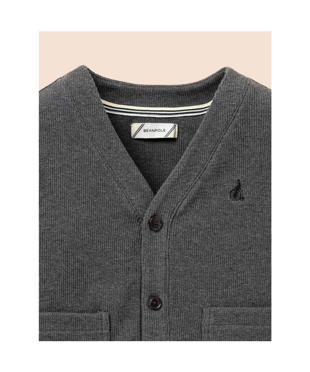 빈폴 키즈(BEANPOLE KIDS) 와플소재 져지 가디건  애쉬 (BI6841U044)