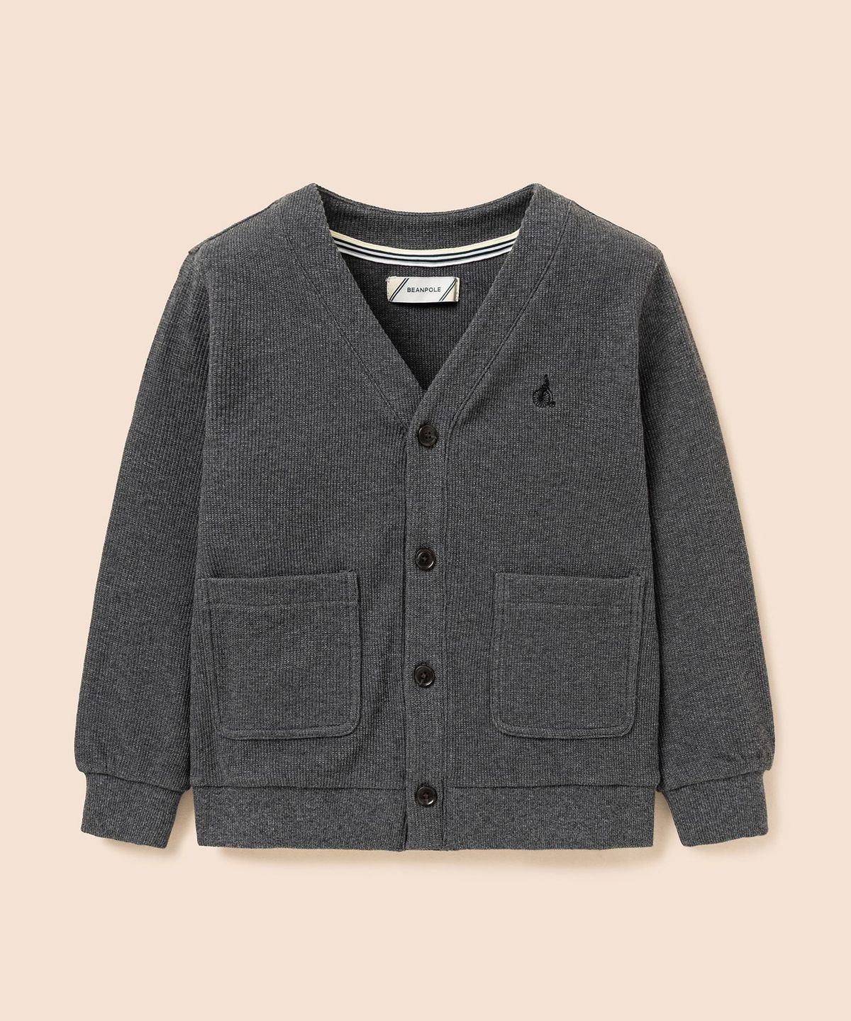 빈폴 키즈(BEANPOLE KIDS) 와플소재 져지 가디건  애쉬 (BI6841U044)
