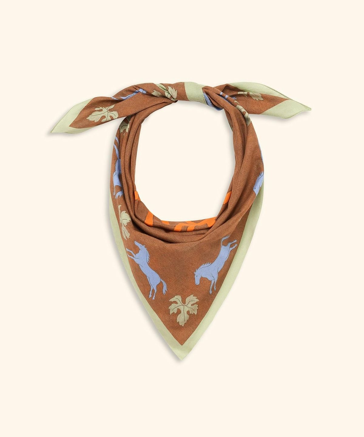 드롤드무슈(DROLE DE MONSIEUR) Horse Monogram Cotton Scarf D4AJA26101BRX